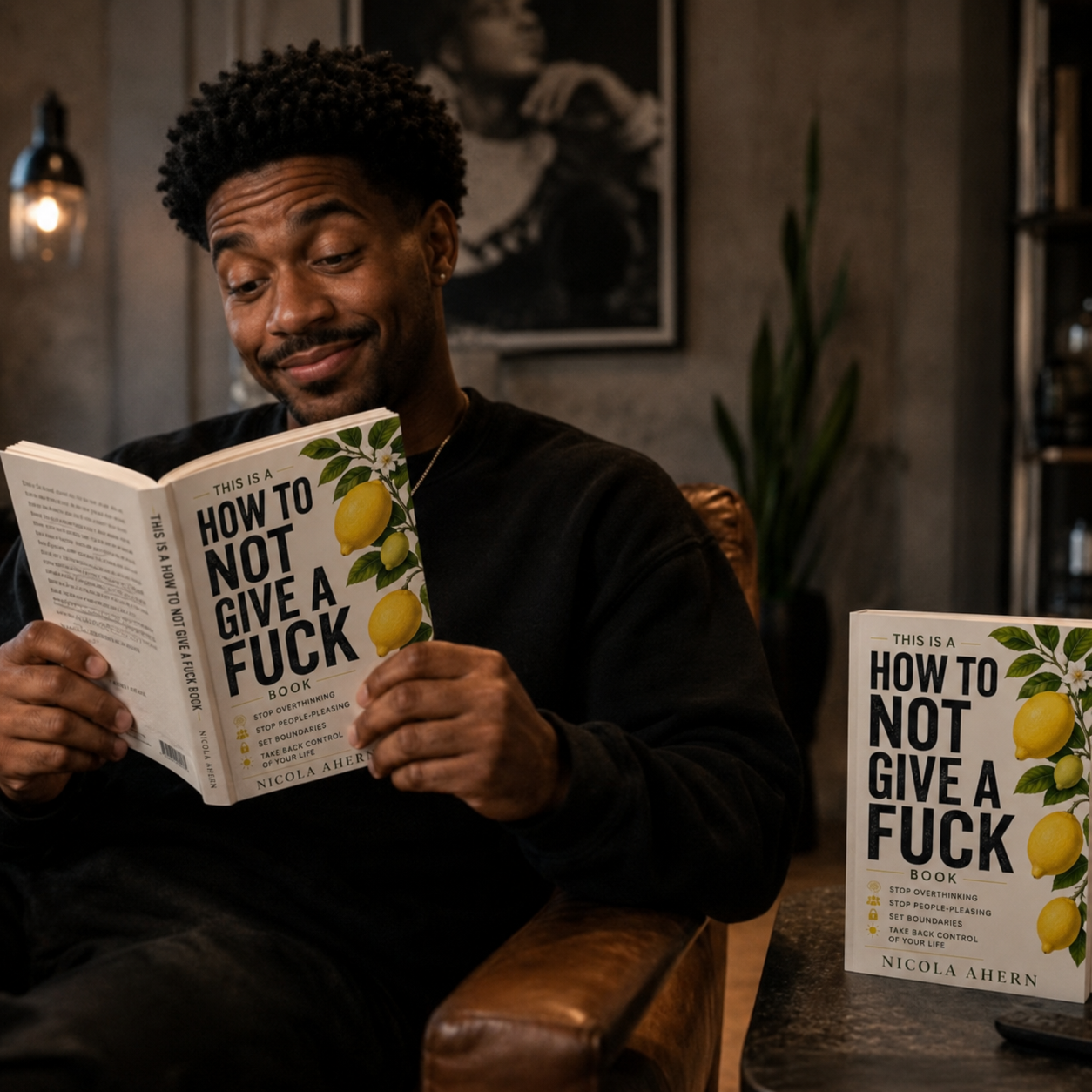 Reader holding How To Not Give A F***